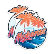 2 Pack Mykonos Greece Magnets - Travel Souvenir Decor - Greek Island Fridge Magnets - 5 On Longest Side - Premium Magnet - for Cars, Refrigerators, Toolboxes, Lockers - Made in USA - MAG17203