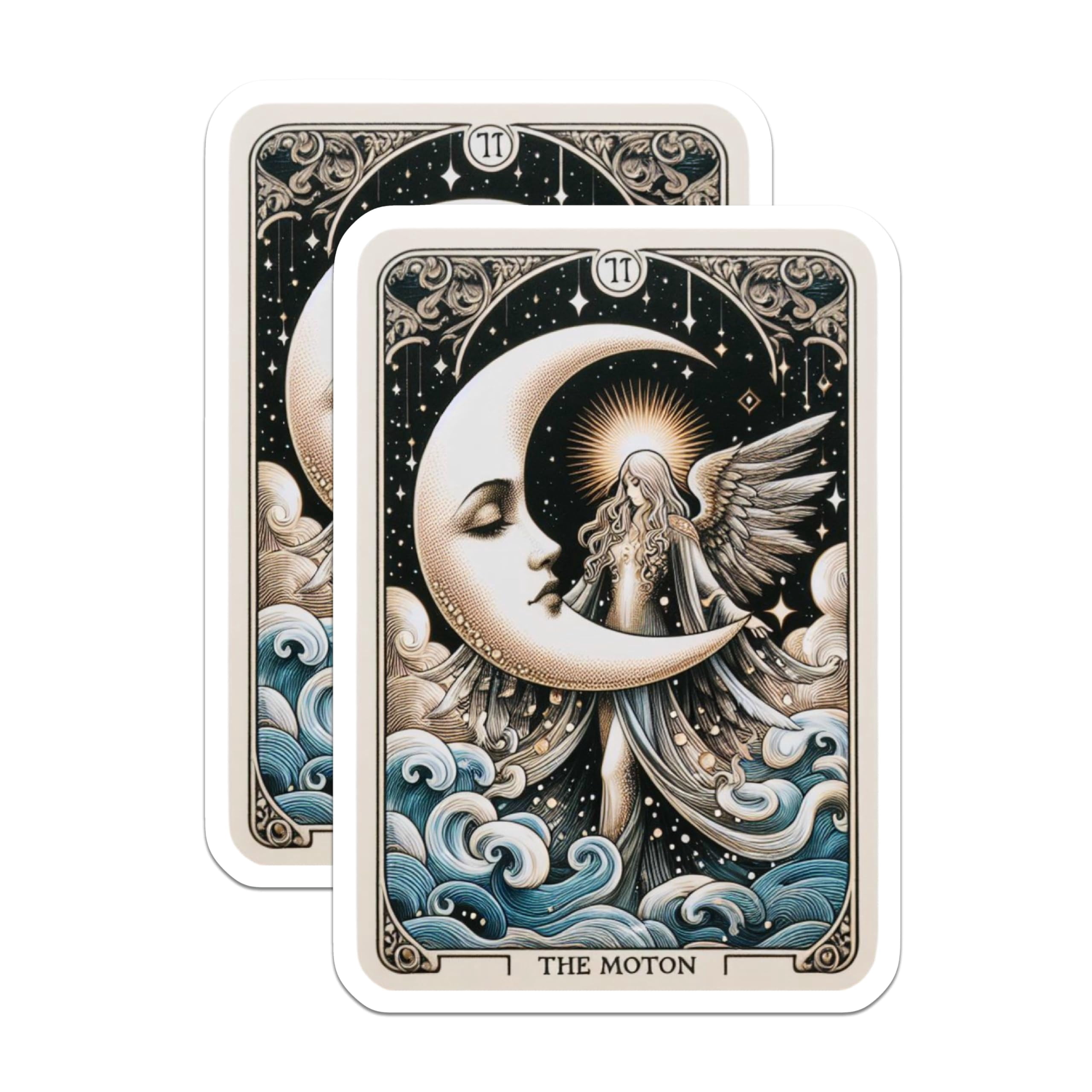 (2 Pack) Mystical Moon Angel Magnets - Celestial Starry Night Art Decor ...