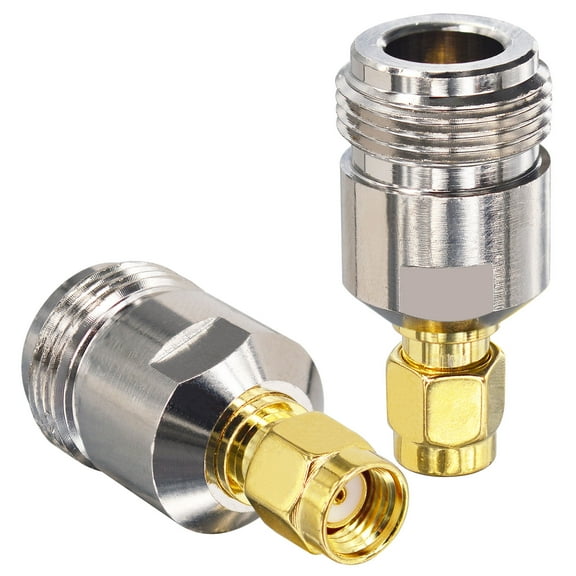 2-Pack N Type Female to RP-SMA Male Adapter N to RP-SMA Antenna Cable Connector RF Coax Coaxial Adapter for LoRa Antenna HNT Hotspot Nebra RAK Bobcat Syncrob Sensecap WiFi 4G LTE