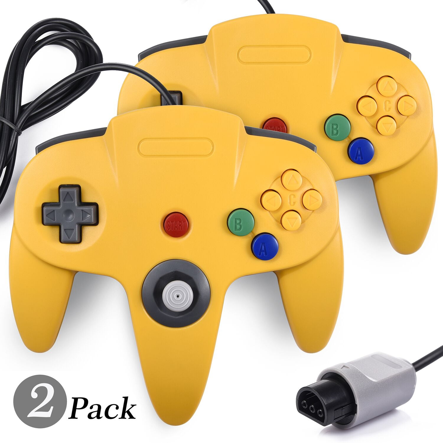 yellow nintendo 64 controller