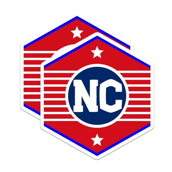 (2 Pack) NC State Pride Magnets - North Carolina Souvenir - Decorative Fridge Magnets - 5" On Longest Side - Premium Magnet - for Cars, Refrigerators, Toolboxes, Lockers - Made in USA - MAG18079