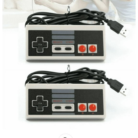 2 Pack NES Classic Wired Controllers, Replacement Game Controller Compatible with NES Classic Mini Edition, Extra Long Cord Retro Gamepad for NES Classic Mini Console Game Console Included
