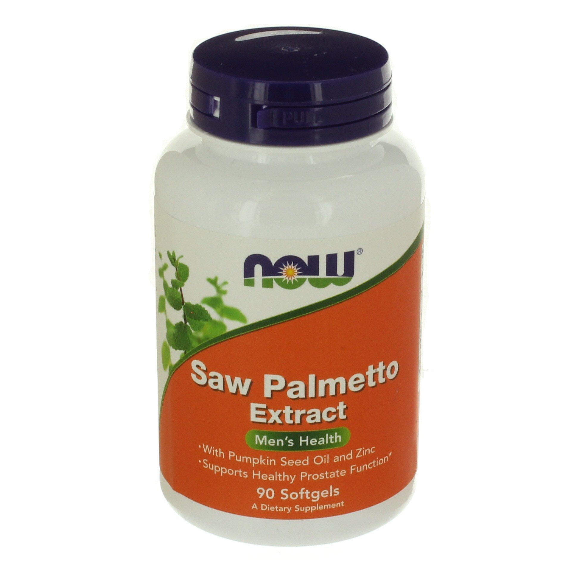 2 Pack - NOW Saw Palmetto Extract Softgels - 90 ct Packaging may vary ...