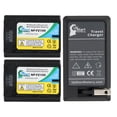 thumbnail image 1 of 2-Pack NP-FZ100 Battery + Charger Replacement for Sony Alpha a7 III (ILCE-7M3) Digital Camera - Compatible with Sony NP-FZ100 Rechargeable Lithium-Ion Battery 7.2V 1600mAh, 1 of 6