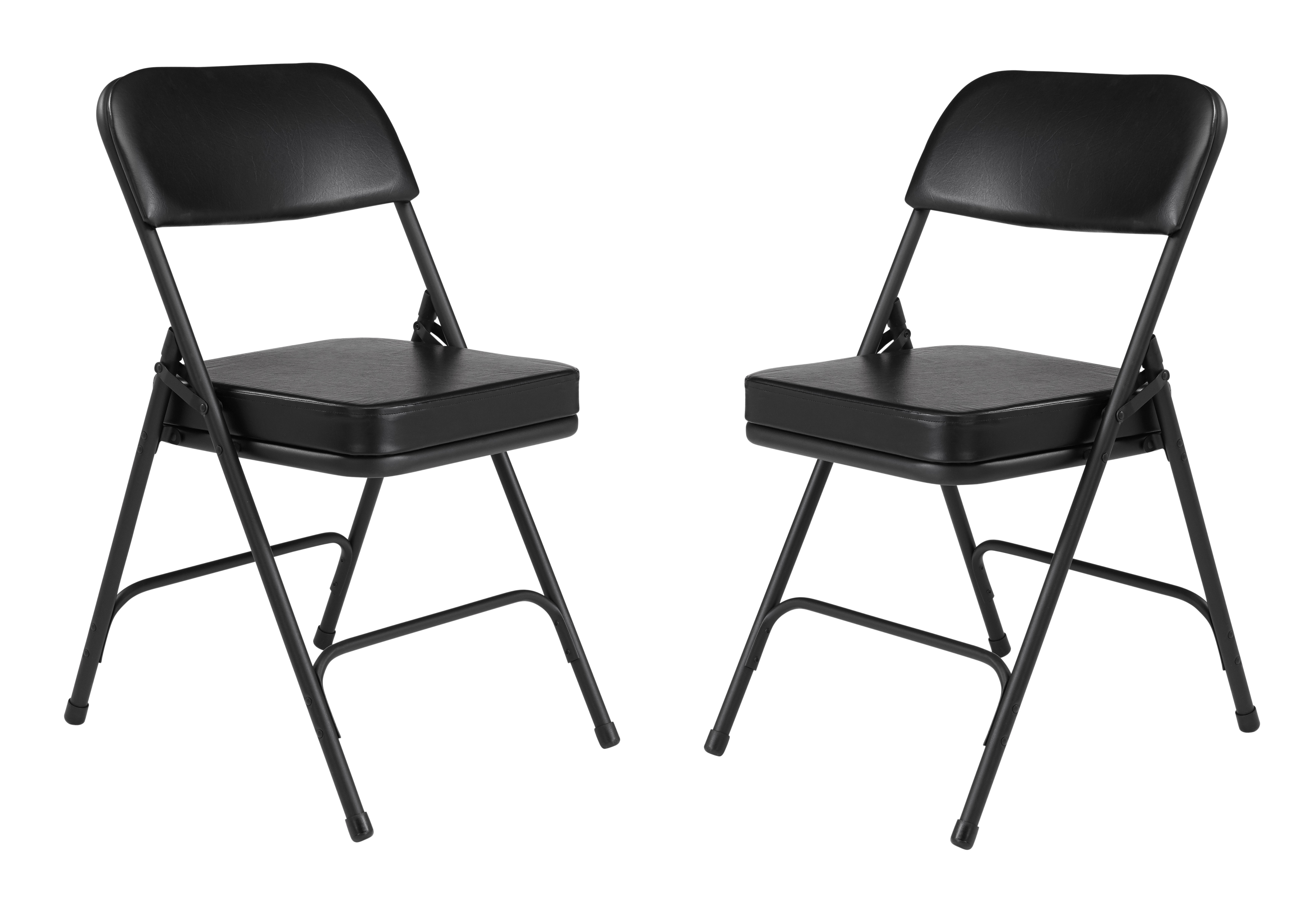 Flash Furniture 2 Pack Hercules Series Premium Curved Triple Braced Double Hinged Gray Fabric Metal Folding Chair - View #7