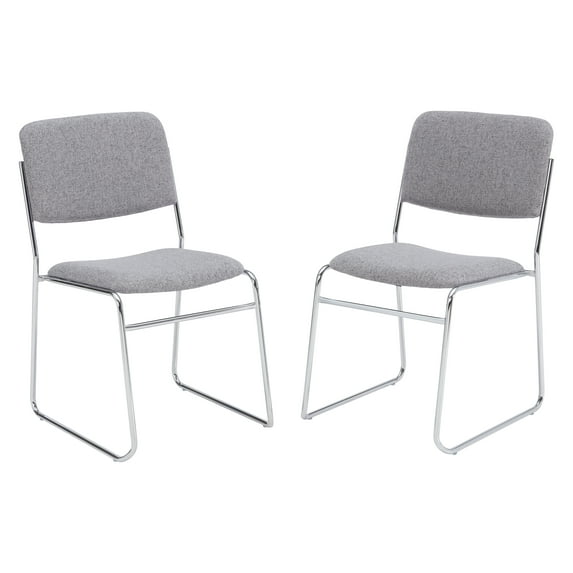 (2 Pack) NPS® 8600 Series Fabric Padded Signature Stack Chair, Classic Gray