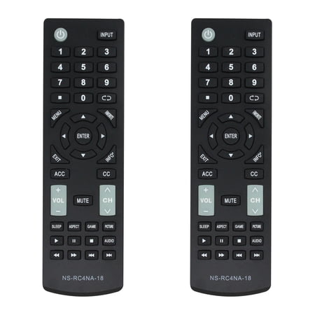 2-Pack NS-RC4NA-18 Remote Control Replacement - Compatible with Insignia NS32D420NA16 TV
