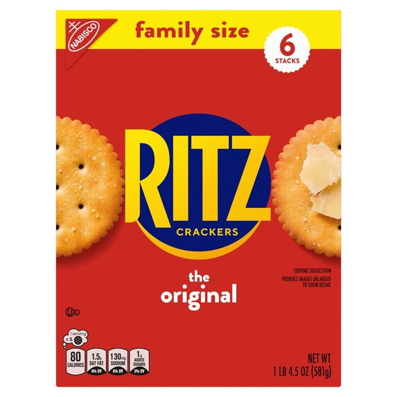 2 Pack - Nabisco Ritz Original Crackers Family Size 20.5 oz Package May Vary