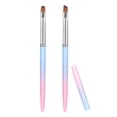 thumbnail image 1 of Trianu Nail Art Clean Up Brushes, 2Pcs Painting Brushes for Nails with Round & Angled Head Pen Painting Tools for Nail Art Design & Polish Mistake Cleaning, 1 of 7