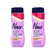 2 Pack - Nair Body Cream Hair Remover, Cocoa Butter and Vitamin E, Body Hair Removal Cream for Women, 7.9 oz