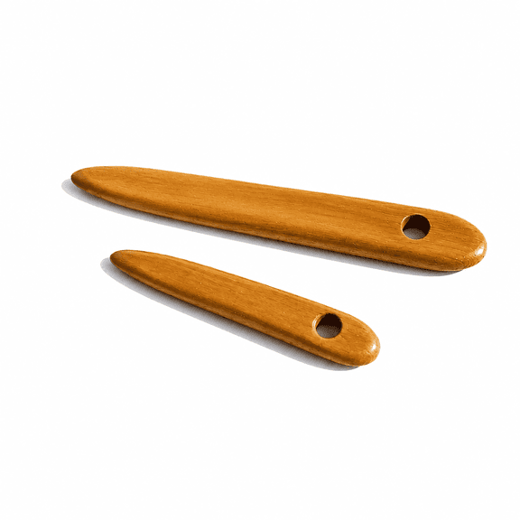 2 Pack Nalbinding Needles Sizes 3 and 6 inches, Natural Wood