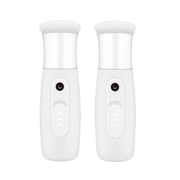 2 Pack Nano Mist Sprayer Portable Rechargeable White Personal Cooling Device