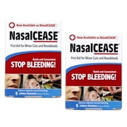 NasalCease FirstAid for Nosebleeds and Minor Cuts, 5 Count, 2 Pack