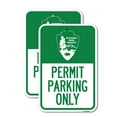 thumbnail image 1 of (2 Pack) National Park Service - Permit Parking Only | 12" X 18" Heavy-Gauge Aluminum Sign | Rust Free Aluminum, Weather Resistant, Waterproof, Fade Resistant, 2 Pre-drilled Holes, 1 of 4
