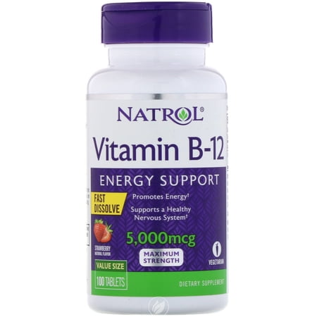 (2 Pack) Natrol Vitamin B-12 5000MCG Fast Dissolve 100 Tablet