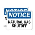 thumbnail image 1 of (2 Pack) Natural Gas Shutoff OSHA Notice Sign 24 Inch X 18 Inch Indoor / Outdoor Rust-Free Aluminum Metal Signs for Workplace, Workshop, and Construction Site, Made in the USA, 1 of 8