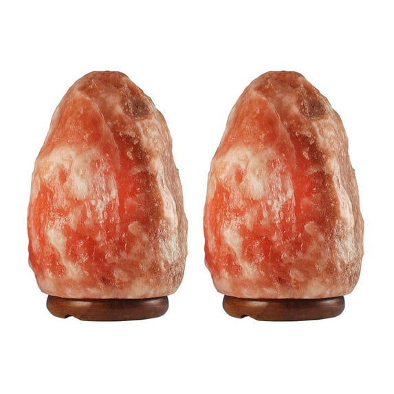 2 Pack Natural Himalayan Salt Lamp, 8-11 lbs