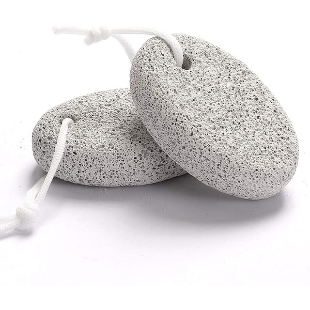 2Pack Natural Pumice Stone for Feet , Lava Pedicure Tools Hard Skin