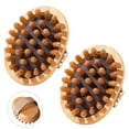 thumbnail image 1 of 2 Pack Natural Wooden Massage Comb - Body Scalp & Gua Sha Tool for Relaxation, Hair Health & Circulation, 1 of 5