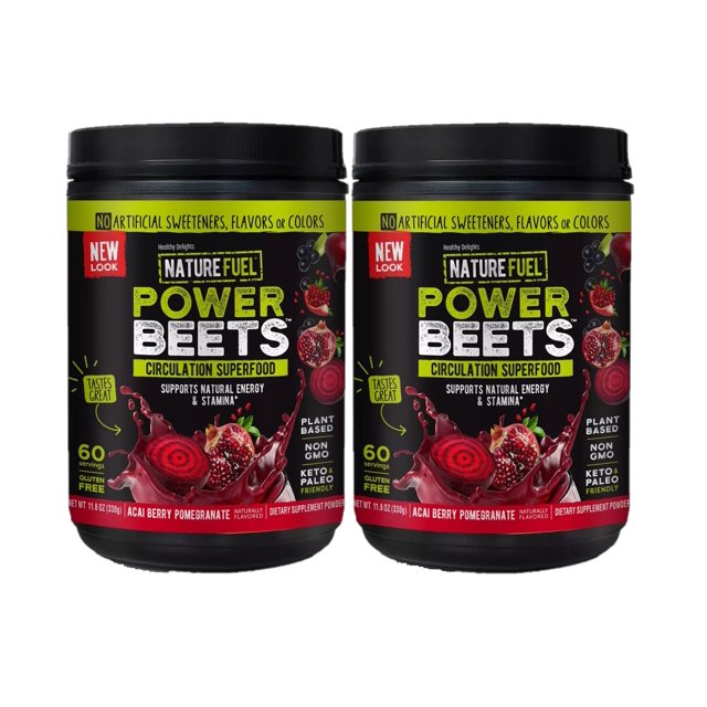 2 Pack Nature Fuel Power Beets Juice Powder, 60 servings (11.6 oz