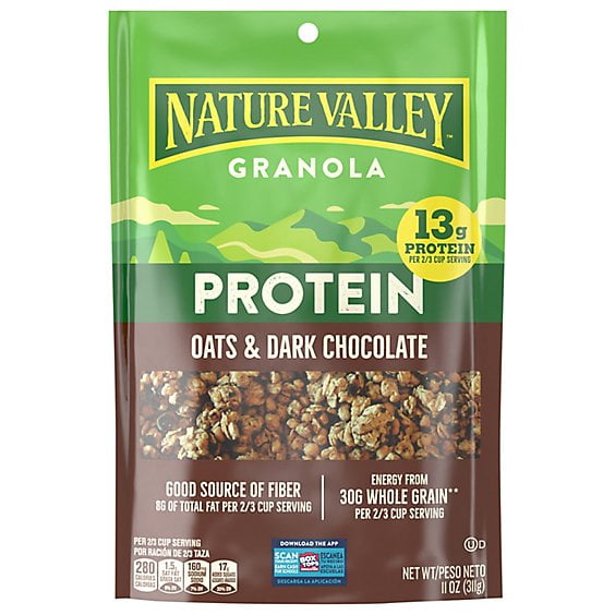 2 Pack Nature Valley Protein Granola Crunchy Oats N Dark Chocolate - 11 Oz