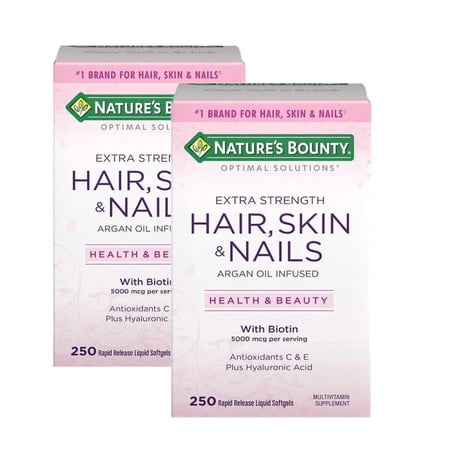 2 Pack| Nature's Bounty Hair, Skin and Nails, 250 Softgels