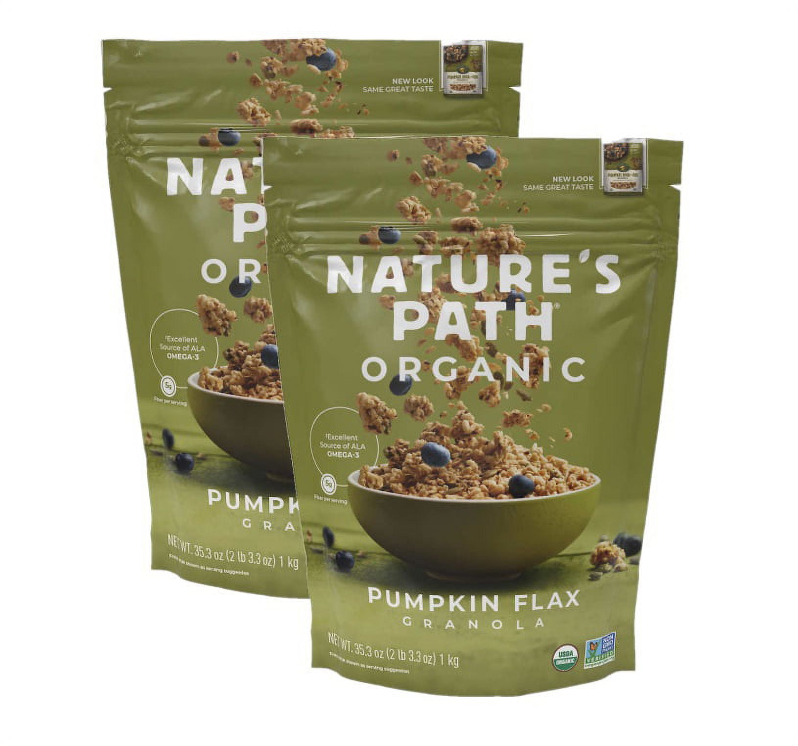 2 Pack Nature's Path Organic Pumpkin Seed + Flax Granola, 35.3 oz