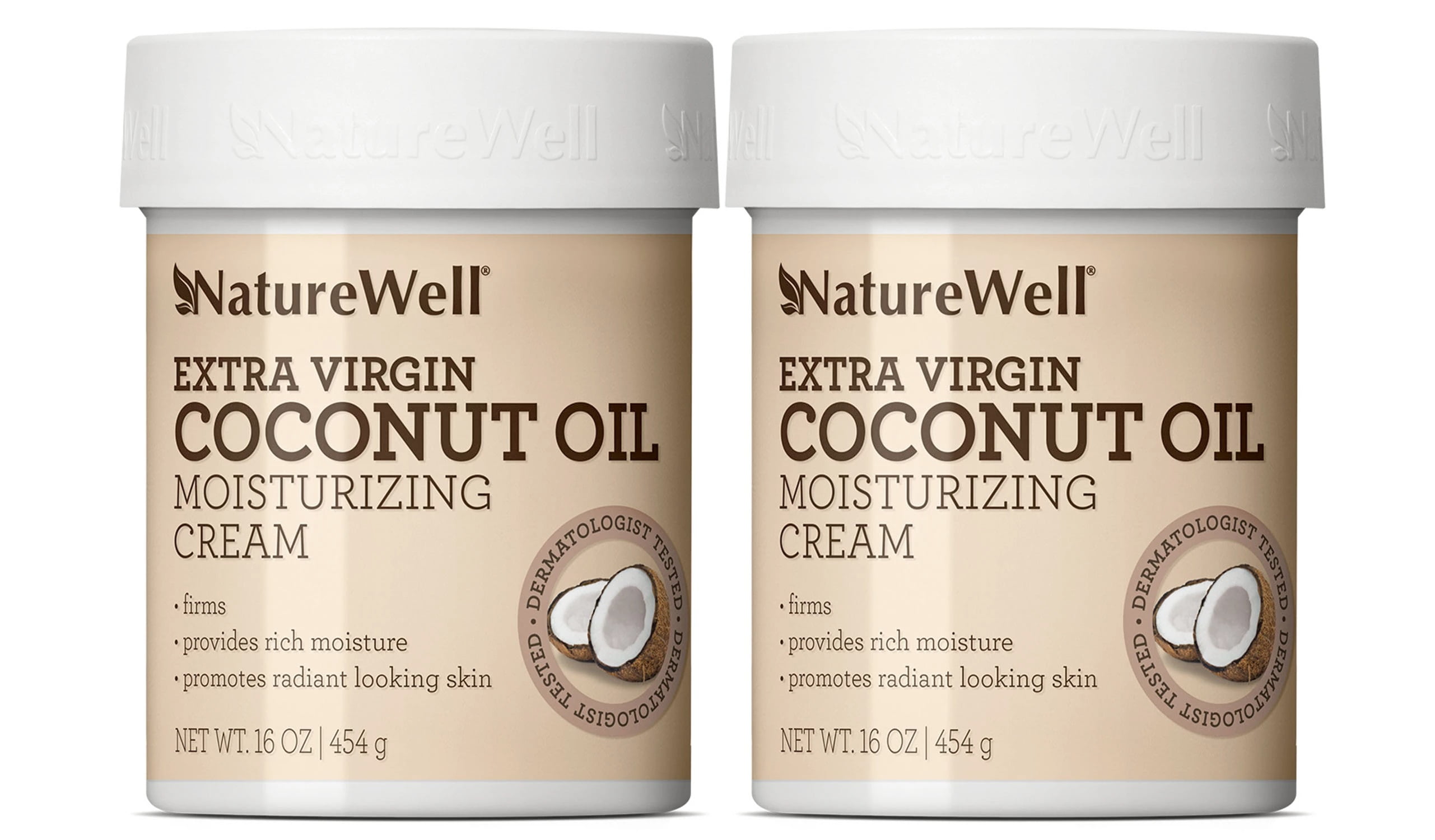 2 Pack NatureWell Coconut + MCT Moisturizing Cream (16 oz.)