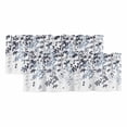 thumbnail image 1 of 2 Pack Navy Blue Leaves Valances for Windows Bedroom Living Room Window Treatments, Summer Botanical Rod Pocket Valance Drapes Short Kitchen Curtains Over Sink 42"x12", 1 of 8