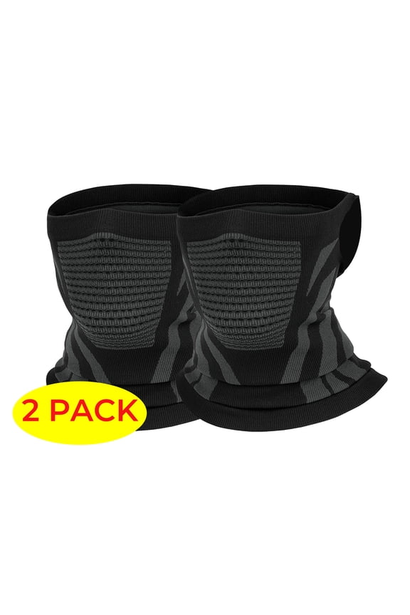 2 Pack Neck Warmer Face Mask for Men Women Hook Ear Style Cold Weather Cover Skiing Hunting Gray