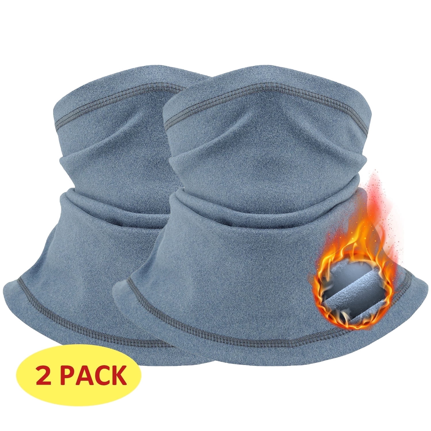 2 Pack Neck Warmer Ski Mask Winter Gator Half Face Covering Scarf Men Women Cold Weather Neck Cover Blue