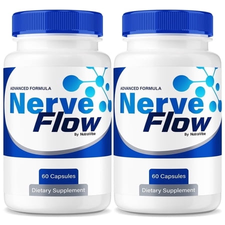 (2 Pack) Nerve Flow – Daily Support Formula with a Balanced Blend for Nerve Health, Comfort, and Function | NerveFlow Easy-to-Swallow Pills for Daily Nerve Support (120 Capsules)