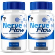 2 Pack Nerve Flow Nerve Support Supplement NerveFlow Advanced Formula, Nerve Flow Premium Nerve Support Pills 120 Capsules