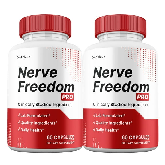 (2 Pack) Nerve Freedom Capsules, Nerve Freedom Supplement for Nerve Health, Advanced Maximum Strength Pills Cognitive and Brain 