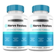 2 Pack Nerve Restore Capsules, Nerve Restore Supplement for Nerve Health, Advanced Maximum Strength Pills Cognitive and Brain