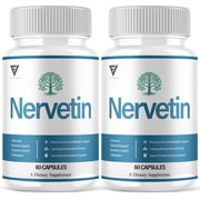 2 Pack Nervetin Nootropic Supplement, Nervetin Maximum Strength 120 Capsules