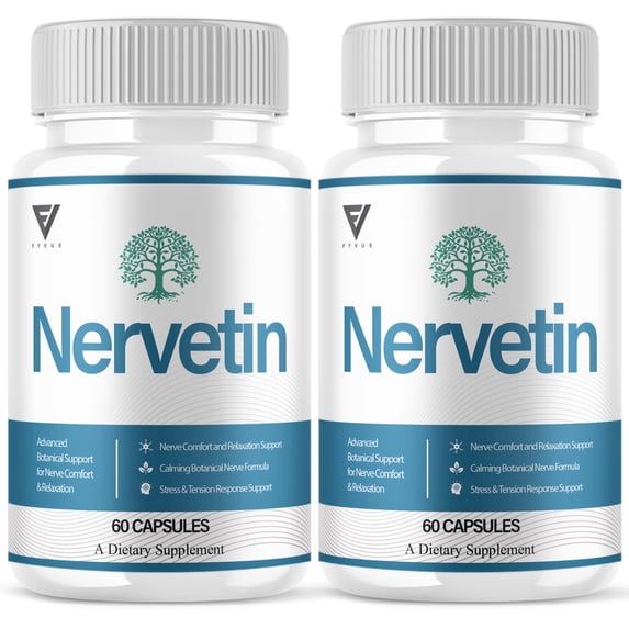 (2 Pack) Nervetin Nootropic Supplement, Nervetin Maximum Strength (120 Capsules)