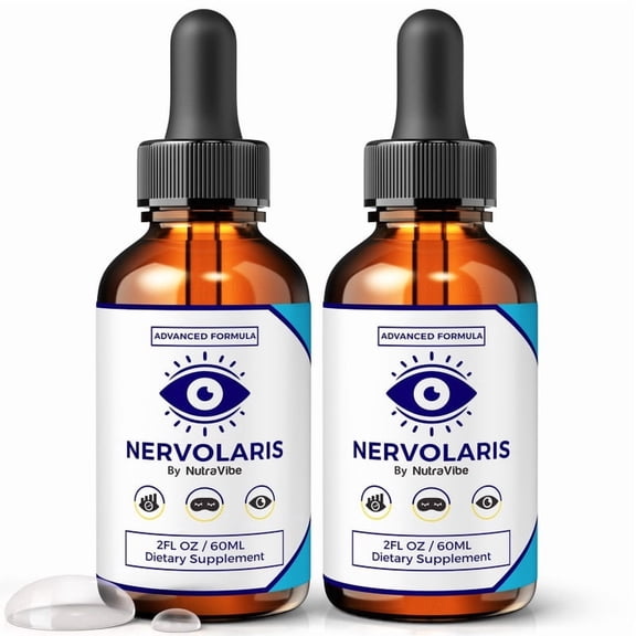 (2 Pack) Nervolaris Drops – Daily Eye Care Formula with Original Blend to Support Visual Wellness, Eye Comfort & Healthy Vision |Easy-to-Use Liquid for Everyday Use (60 Servings)