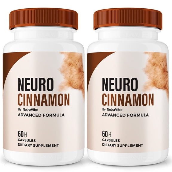 (2 Pack) Neuro Cinnamon Pills – Daily Formula with a Natural Blend to Help Maintain Focus, Memory & Concentration | Clean, Gentle, Easy-to-Swallow Capsules for Everyday Sharpness (120 Capsules)
