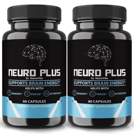 (2 Pack) Neuro Plus Brain and Focus Capsules – Premium NeuroPlus Brain Formula for Memory, Focus, and Cognitive Support, Neuro+ Pills for Mental Clarity and Concentration, Reviews (120 Capsules)