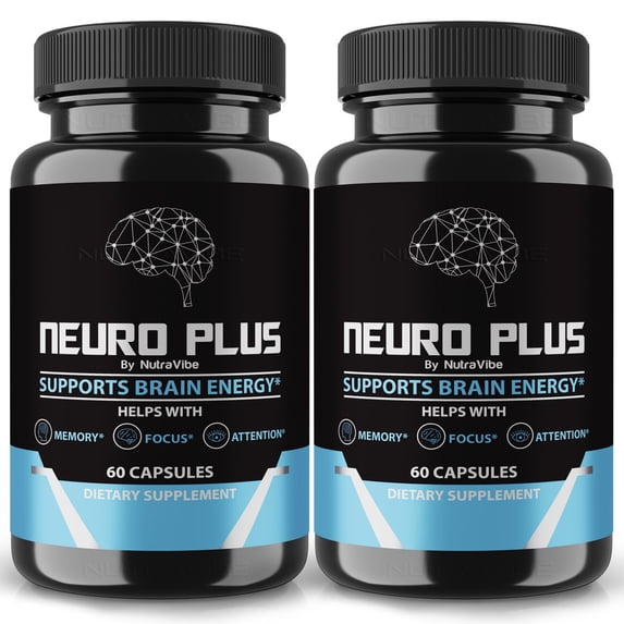 (2 Pack) Neuro Plus Brain and Focus Capsules – Premium NeuroPlus Brain Formula for Memory, Focus, and Cognitive Support, Neuro+ Pills for Mental Clarity and Concentration, Reviews (120 Capsules)