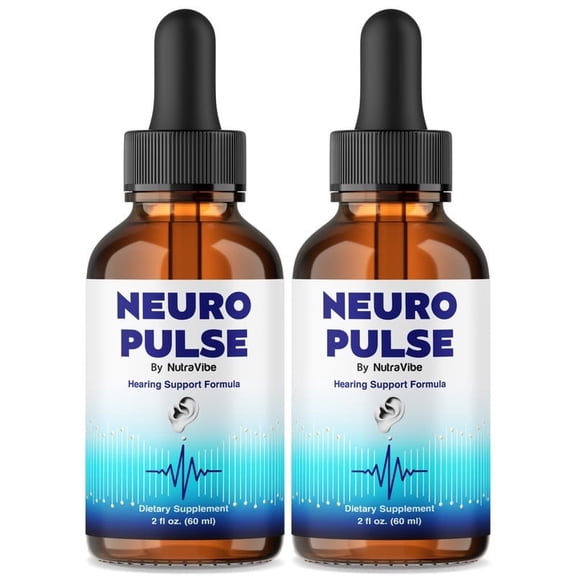 (2 Pack) Neuro Pulse Drops - Ear Support, Natural Formula to Promote Inner Ear Health, Tinnitus Supplement for Ringing, Official Auditory Liquid, NeuroPulse Reviews (60 Servings)