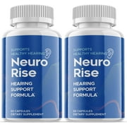 2 Pack Neuro Rise - Dietary Supplement for Hearing - Tinnitus Support for Healthy Middle and Inner Ear Structures, Including Cilia, Nerves and Blood Supply - 120 Capsules