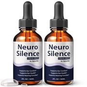 2 Pack Neuro Silence   Daily Hearing Support Drops with a Clean Liquid Formula for Ear Health, Auditory Clarity and Inner Ear Balance | Plant-Based, Easy-to-Use Dropper 60 Servings