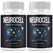 2 Pack NeuroCell Focus Supplement, Neuro Cell Brain Support 120 Capsules