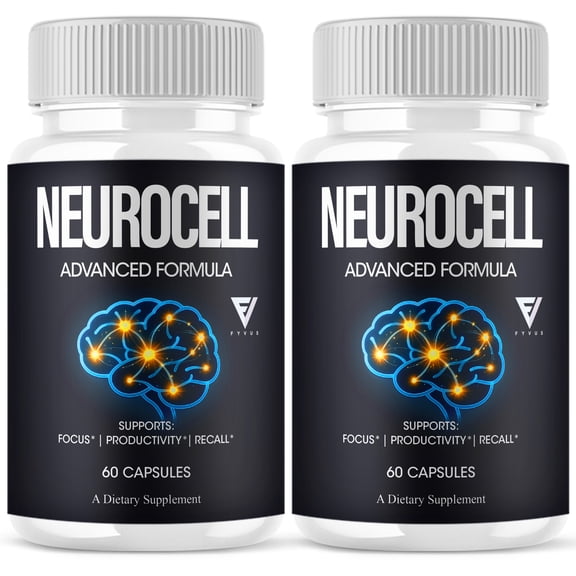 (2 Pack) NeuroCell Focus Supplement, Neuro Cell Brain Support (120 Capsules)