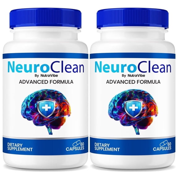 (2 Pack) NeuroClean Capsules Clean Daily Formula with Ingredients to Help Support Concentration, Cognitive Recall & Everyday Focus | Just 2 Easy-to-Swallow Pills a Day (120 Capsules)