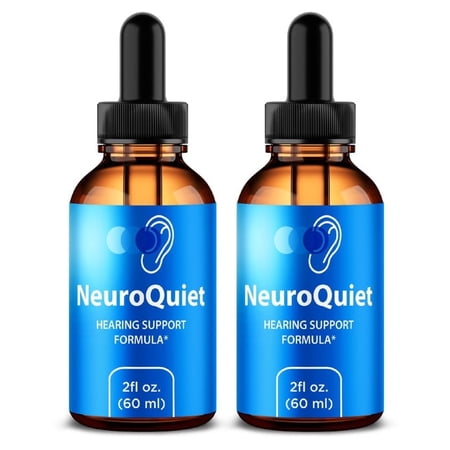 (2 Pack) NeuroQuiet - Advanced Ear Support, Natural Formula to Promote Inner Ear Health, Tinnitus Supplement for Ringing, Official Auditory Pills, Neuro Quiet Reviews (60 Servings)