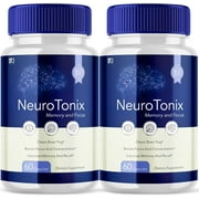 2 Pack NeuroTonix - Neuro Tonix - Memory Booster Dietary Supplement for Focus, Memory, Clarity, Energy - Advanced Cognitive Formula for Maximum Strength - 120 Capsules
