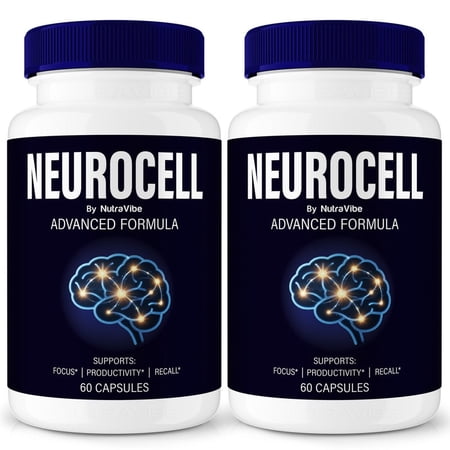 (2 Pack) Neurocell Pills – Daily Formula with a Natural Blend to Help Maintain Focus, Memory & Concentration | Clean, Gentle, Easy-to-Swallow Capsules for Everyday Sharpness (120 Capsules)